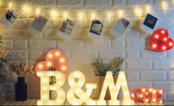 1pcs Led Alphabet Battery Operated All Led Letter A To Z For Night Lights Wedding Birthday Party For Room And Decoration Using Without Electricity